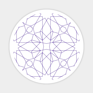 Purple Modern Geometric Design Magnet